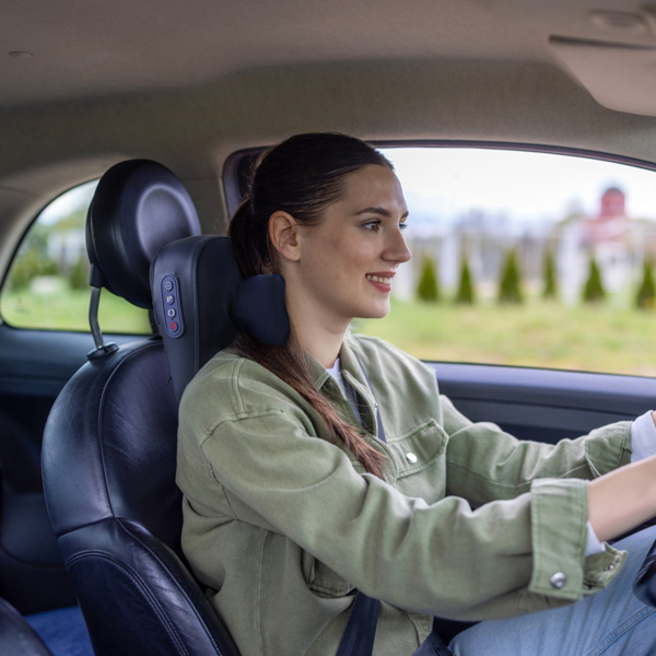 （物流随机发，自提可发加拿大）-4D 深层指压揉捏按摩器 - 6 个按摩节点，2 档加热温度，3 档按摩强度 - 无线设计带自动关闭计时器，适用于颈部和背部-3