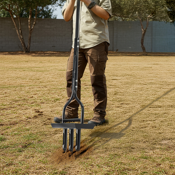 30.5*12.5*109CM 黑色 松土耙 带简易工具 T把松土器-3