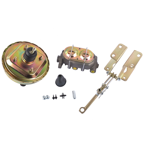 刹车助力器总成 Master Cylinder Bracket Power Brake Booster Assembly Replacement for Jeep CJ5 CJ7 1974-1986-2