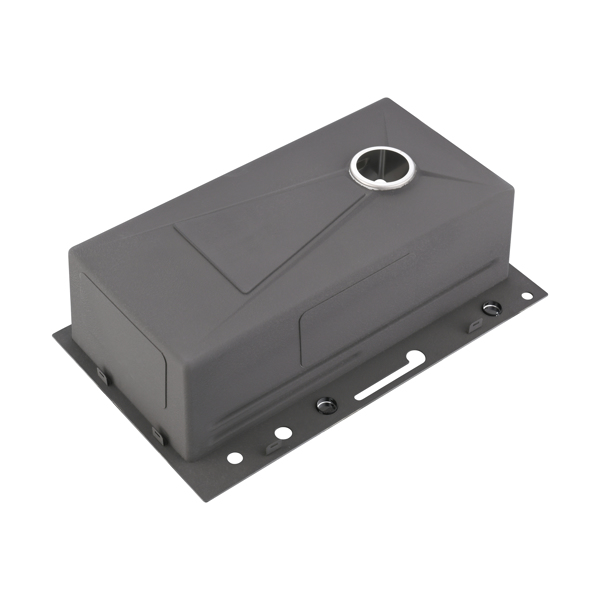 抽拉式水龙头单盆厨房蔬菜水槽 304不锈钢鲸鱼瀑布式水槽洗碗水槽家用蔬菜洗涤盆，深灰色【周末不发货，TK/TEMU订单仅支持自提】-2