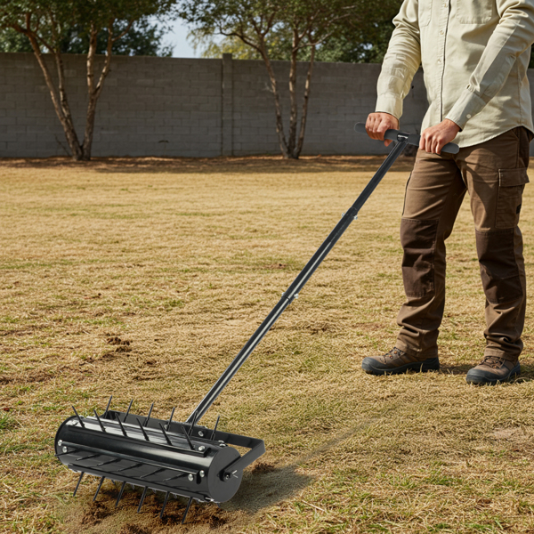 43*20*150CM 黑色 松土耙 T把焊接排钉松土器 配工具手套-2