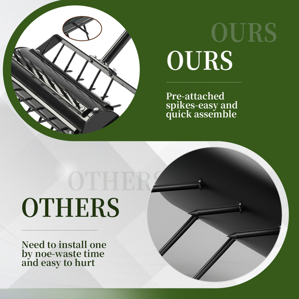 43*20*150CM 黑色 松土耙 T把焊接排钉松土器 配工具手套-11