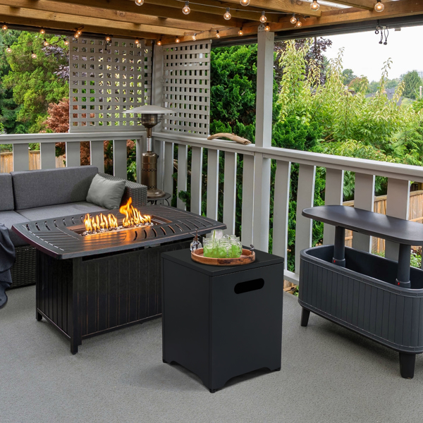 41*41*53.5cm  方形 黑色 燃气收纳 庭院铁边桌-8