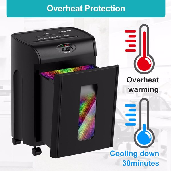 最多可碎15张断状碎纸机，P-4安全等级,4.76加仑碎纸箱，三键控制，防卡纸设置，可碎CD，信用卡，信封，邮件，适用于家庭及办公场所-4