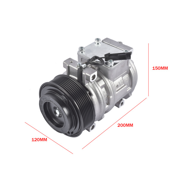 空调压缩机 A/C AC Compressor Replacement for John Deere Tractor 6100 6120 6200 6210 6220 6300 6310 6400 6510 AL176858 AL153386 AL176857-10