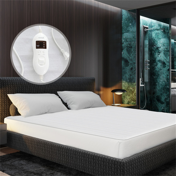 80英寸X 78英寸电热床垫，带可调温度10小时定时器-1