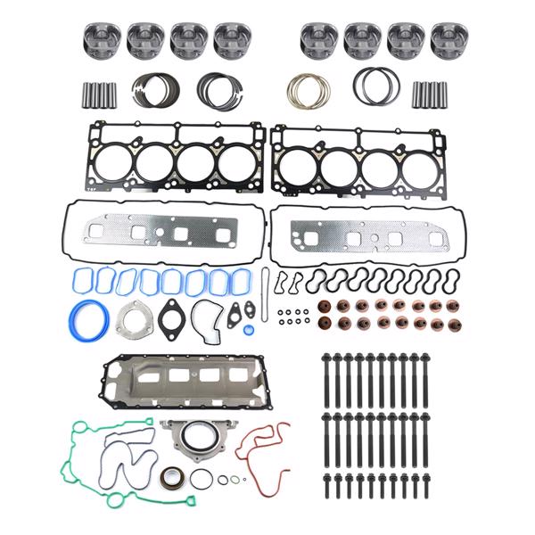 活塞环套装 Pistons Head Gaskets Bolts Set Replacement for 2003-06 Dodge Durango Ram 1500 2500 3500 5.7L HS26284PT-3