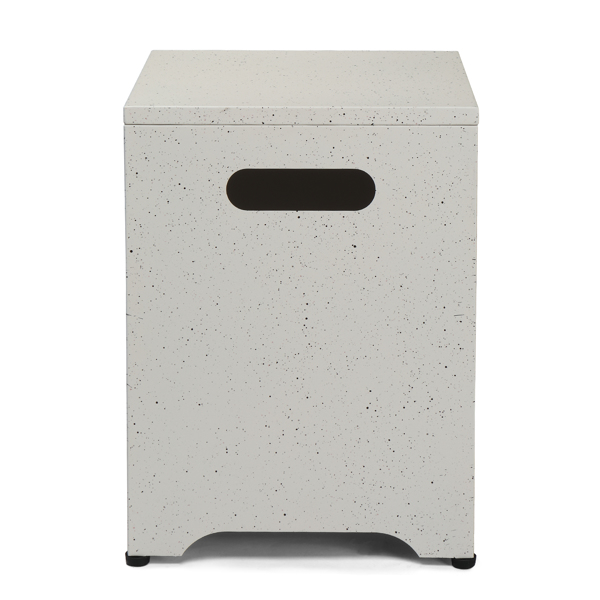 41*41*53.5cm  方形 仿大理石色 燃气收纳 庭院铁边桌-1