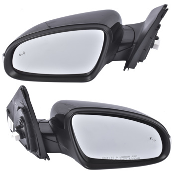后视镜 Mirrors Driver+Passenger Side Fit for Hyundai Kona Iron Man Edition Night SEL Plus Sport Utility 1.6 2.0 2018-2021 4-Door Black Manual Folding Heated Power Adjust No Memory 87610-J9130 87620-J9130