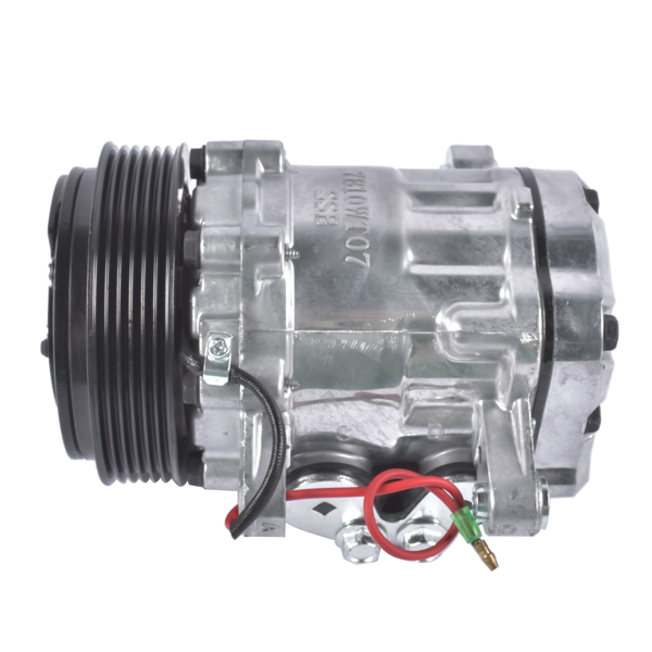 汽车空调压缩机 A/C Compressor 6 Grooves with Clutch Fit for Caterpillar All Models w/ Sanden 7176 SD7B10 1985-2008-1