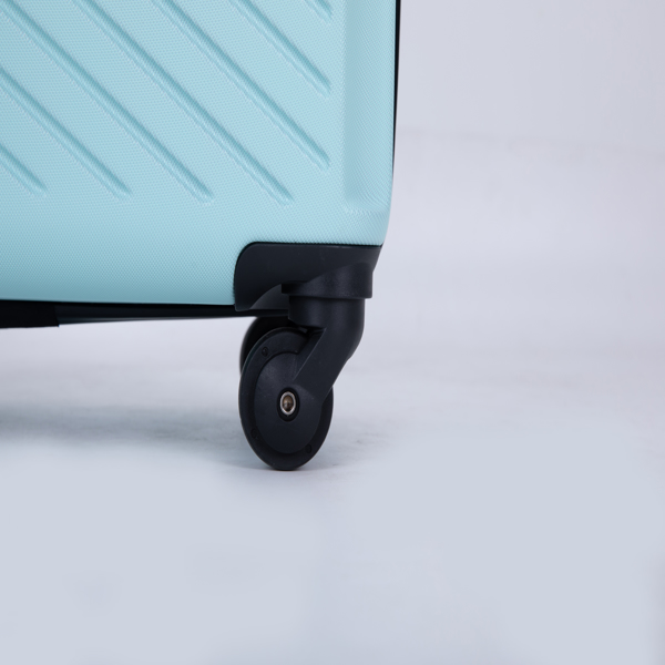 3 件套行李箱套装 ABS 轻型行李箱，带两个挂钩、万向轮、TSA 锁，（20/24/28）绿色-15