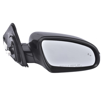 后视镜 Mirror Passenger Side Fit for Hyundai Kona Iron Man Edition Night SEL Plus Sport Utility 1.6L 2.0L 2018-2021 Black Manual Folding Heated No Memory No Puddle Light No Auto-Dimming Power Adjust