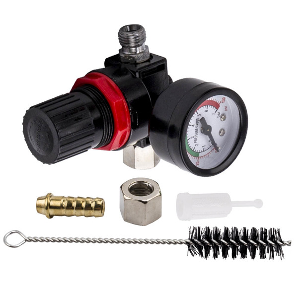 2.5毫米 HVLP 供气式汽车喷枪套装 带调压表 喷漆器-3