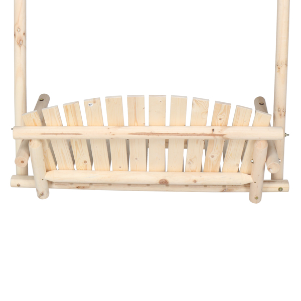 6.5ft 实木 秋千架 原木色 秋千套装 600lbs 仿古风格-26