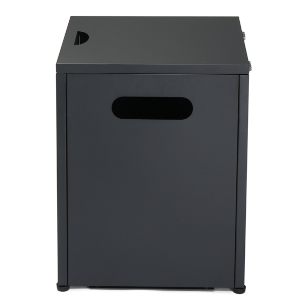 41*41*50.5cm 方形 黑色 翻盖 燃气收纳 庭院铁边桌-1