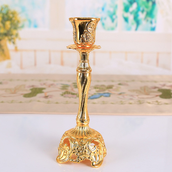 创意欧式宝石花单头烛光晚餐烛台摆件新款浪漫奢华结婚婚礼蜡烛台 2个-3