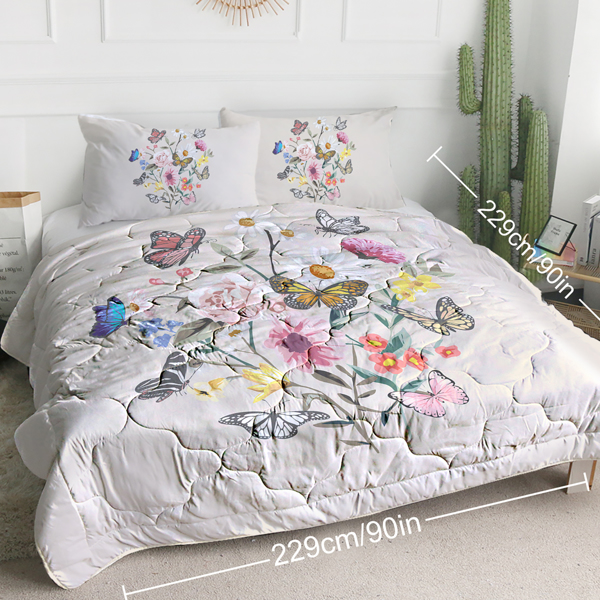 自产数码被子三件套 RDBD2546花卉蝴蝶语 美国小号 （temu仅可自提）-6