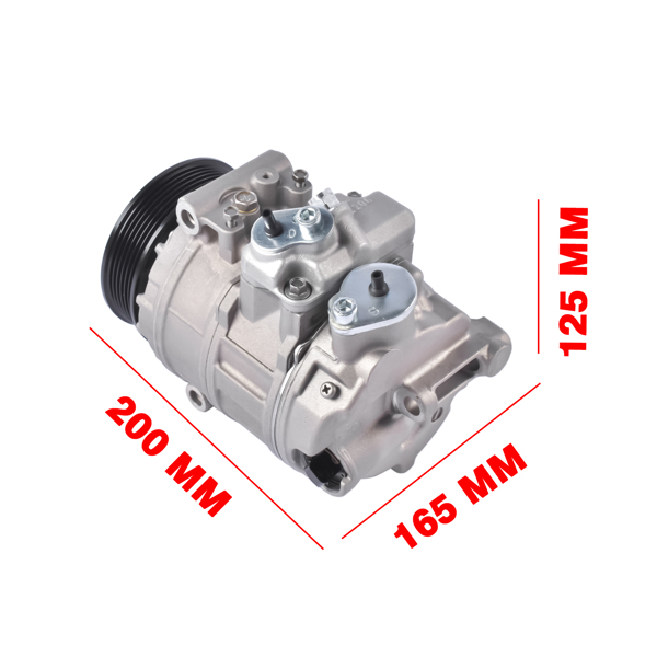 空调压缩机 A/C Compressor LR012593 LR015151 Replacement for 2009-10 Jaguar XF, 2005-09 Land Rover LR3, 2006-2009 Range Rover-7