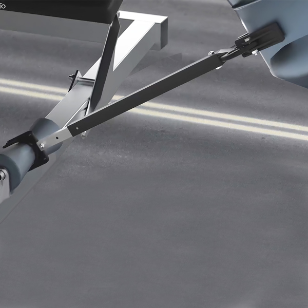 （物流随机发，自提可发加拿大）-船横梁保护器，28-40in可调节舷外电机支架-重型钢，减震橡胶带，2种安装选项（拖车和滚筒），适用于大多数100马力以下的发动机，保护横梁和电机-7