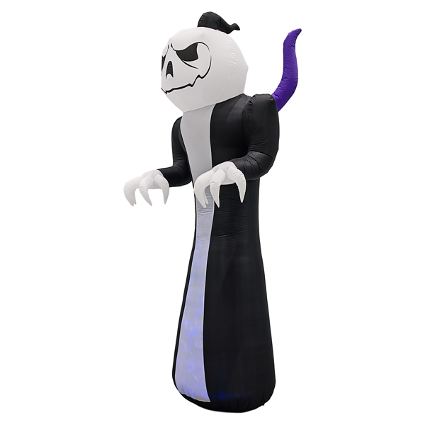 12ft  南瓜头死神 1三色火焰灯 万圣充气装饰 12V-2