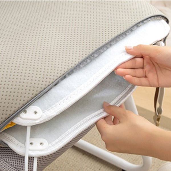 坐垫靠背一体座椅垫子办公室久坐护腰靠垫学生椅 米白 不带加热-4