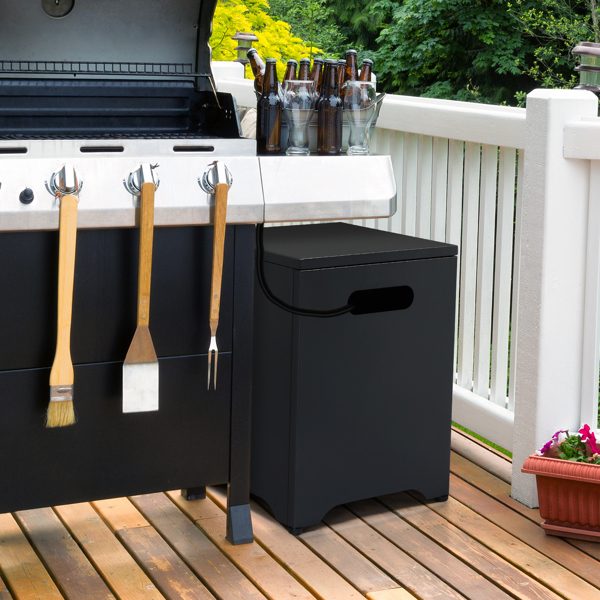 41*41*53.5cm  方形 黑色 燃气收纳 庭院铁边桌-12