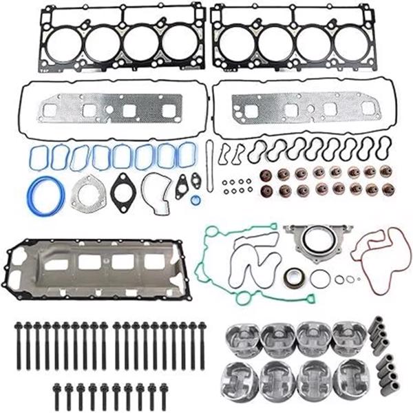 活塞环套装 Pistons Head Gaskets Bolts Set Replacement for 2003-06 Dodge Durango Ram 1500 2500 3500 5.7L HS26284PT-2