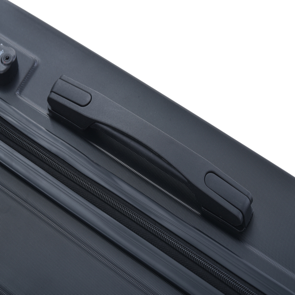 3 件套行李箱套装 ABS 轻型行李箱，带两个挂钩、万向轮、TSA 锁，（20/24/28）黑色-13