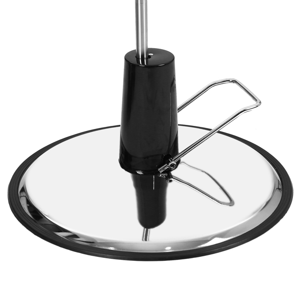 PVC皮套 木制扶手壳 铁搁脚 圆盘带搁脚 可放倒 理发椅 150kg 橙色-9