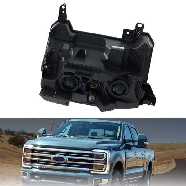 镀铬，适用于 2023-2024 款福特 F250 F350 SuperDuty 卤素大灯总成（左）-7