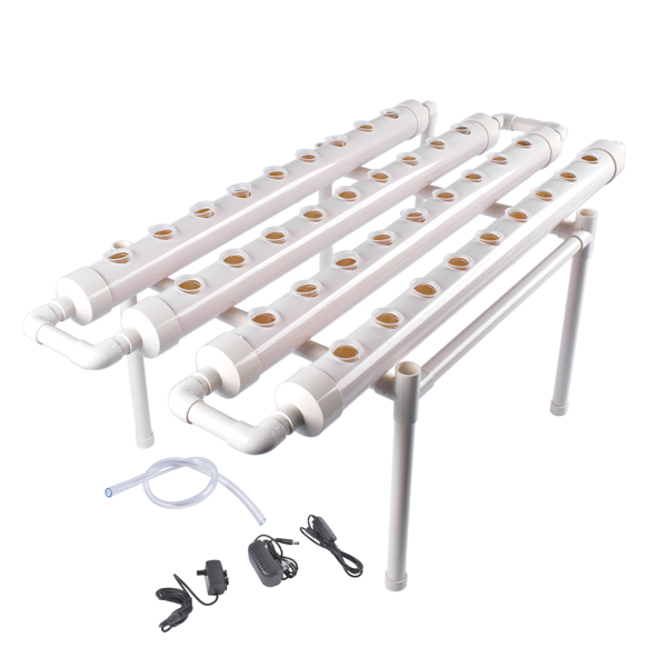 A1-落地式水培种植系统 Floor Standing Hydroponics Growing Planting System Kit, Soilless Cultivation PVC Pipes for Gardening and Planting (36 Seed Holes, White)-3