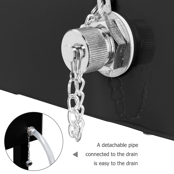 80qt 黑色箱体 黑色脚管 冷冻保温推车 91*87*48cm 长方形 铁 带排水管-20