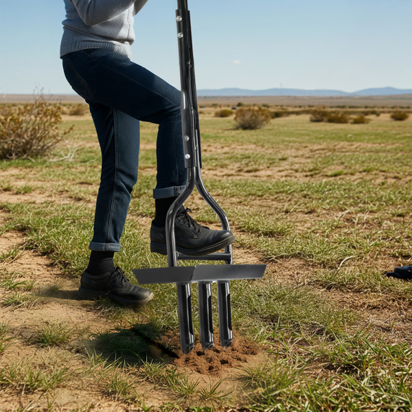 30.5*12.5*109CM 黑色 松土耙 带简易工具 T把松土器-5