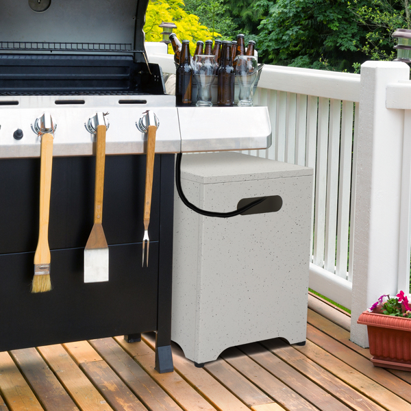 41*41*53.5cm  方形 仿大理石色 燃气收纳 庭院铁边桌-13