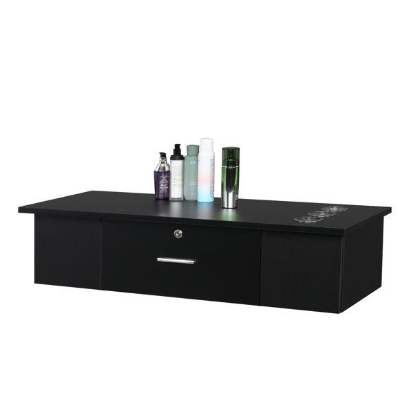 【WC】壁挂式造型理发美容美发Spa沙龙设备 带锁  黑色-17