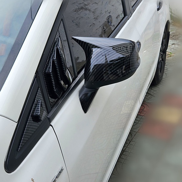 1对碳纤维汽车后视镜盖，适用于本田思域 2012-2015N-7