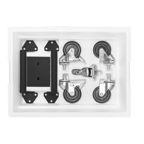 80qt 黑色箱体 黑色脚管 冷冻保温推车 91*87*48cm 长方形 铁 带排水管-13