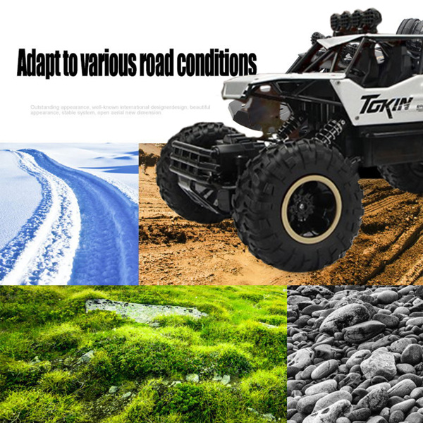 1/12 四驱遥控卡车越野车遥控履带式越野车玩具（银色）-2