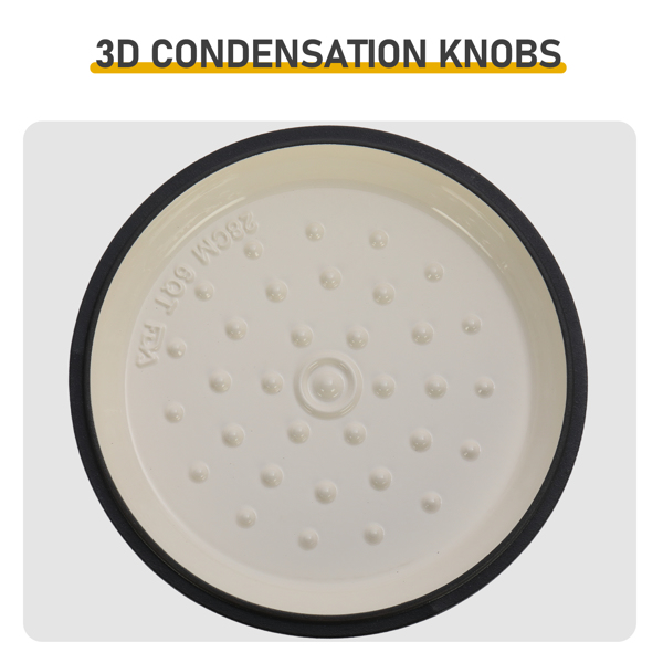 铸铁 6QT 烹饪锅具 陶瓷白 含两个硅胶手套 珐琅锅-6