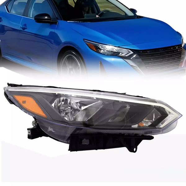 26010-6LY0A 前大灯总成，仅适用于 2024 2025 款日产 Sentra S/SV 卤素四针车型，不含灯泡，前大灯右乘客侧 260106LY0A NI2503302-4