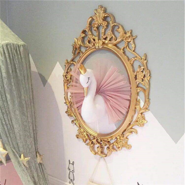 金色皇冠天鹅壁挂墙饰 40cm-2