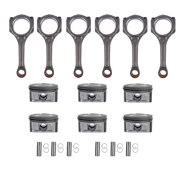 活塞套装 Piston Rings & Connecting Rods Kit Replacement for Toyota 4Runner FJ Cruiser Tacoma 4.0L 1GR-FE 13101-0P020-3