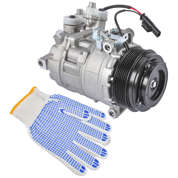 空调压缩机 A/C Compressor with Clutch 5-Groove Pulley Fits for Mercedes-Benz C43 AMG GLC43 AMG Sprinter 3500 2015-2022-5