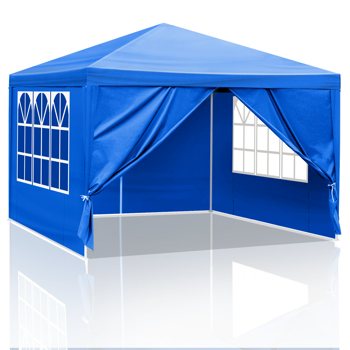 10\\'x10\\' Gazebo Waterproof Outdoor Canopy Patio Tent Party Tent for Wedding BBQ Cater, Blue
