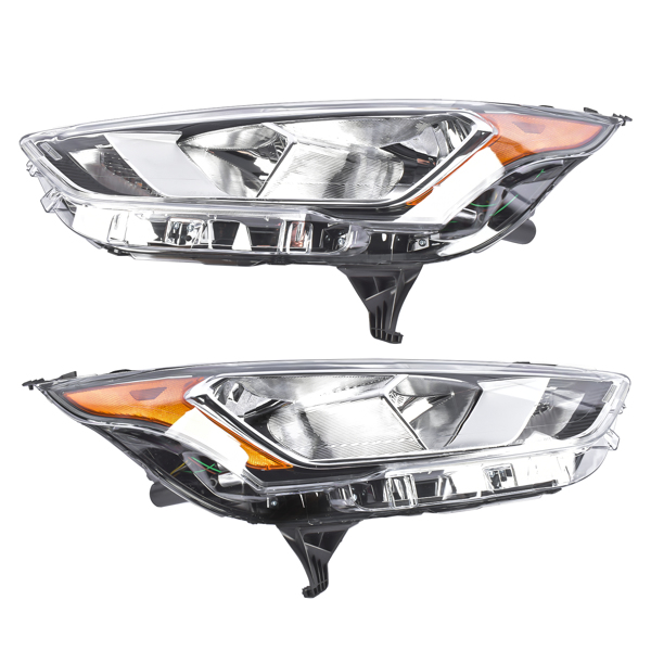 大灯 2pcs Left & Right Headlight Assembly Halogen with Bulb Fit for Ford Transit 2019-2023 KT1Z13008B KT1Z13008A-1