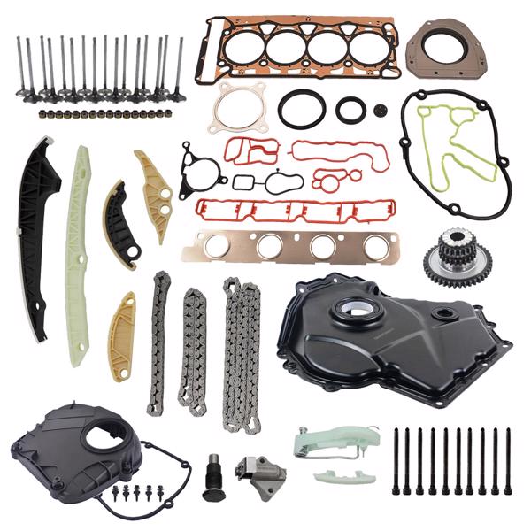 正时链条套装 Engine Timing Chain & Cover Kit Replacement for Audi VW 1.8T 2.0TFSI Jetta A4 EA888 CCZ CAB 06H103383AF 06D198385D 06D109601M-7