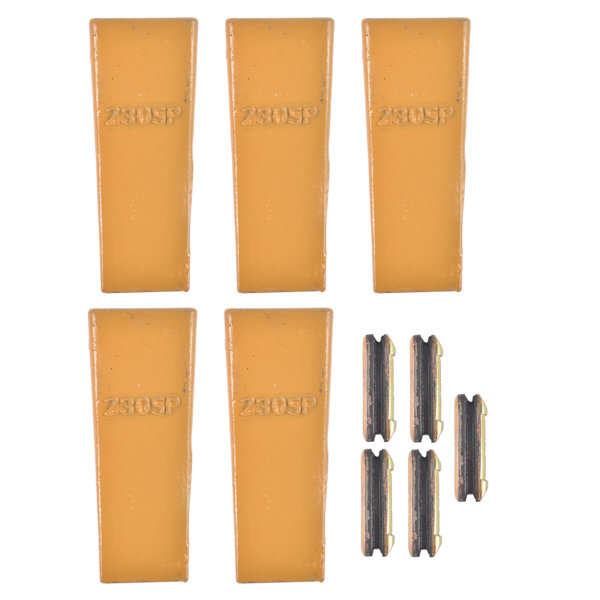 斗齿 5Pcs 230SP Casting Bucket Teeth & TF23P Flex Pins for Backhoe Skid Steer Loader-4