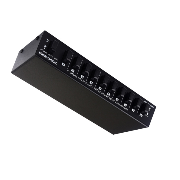 音频切换器 RCA 音频选择器 10 进 2 出或 2 进 10 出 无损切换 inO2-15