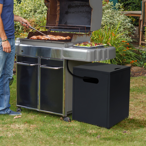 41*41*50.5cm 方形 黑色 翻盖 燃气收纳 庭院铁边桌-13