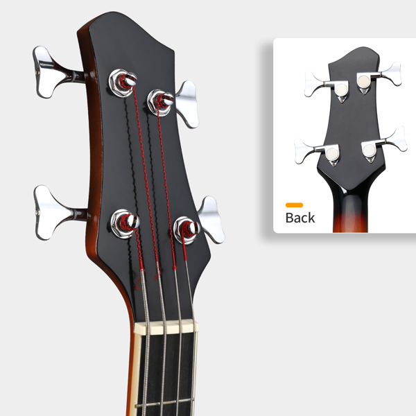 GMB101 4弦带EQ 黄酸枝指板 民谣贝司 亮光原木色 N002-6